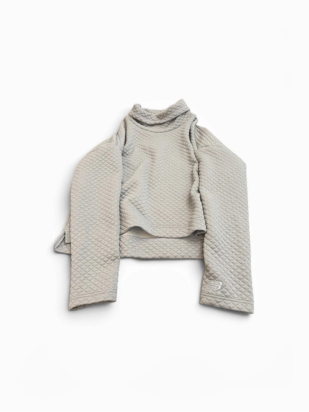 New Balance Heatloft Funnel Neck Quilted Pullover Gray Medium